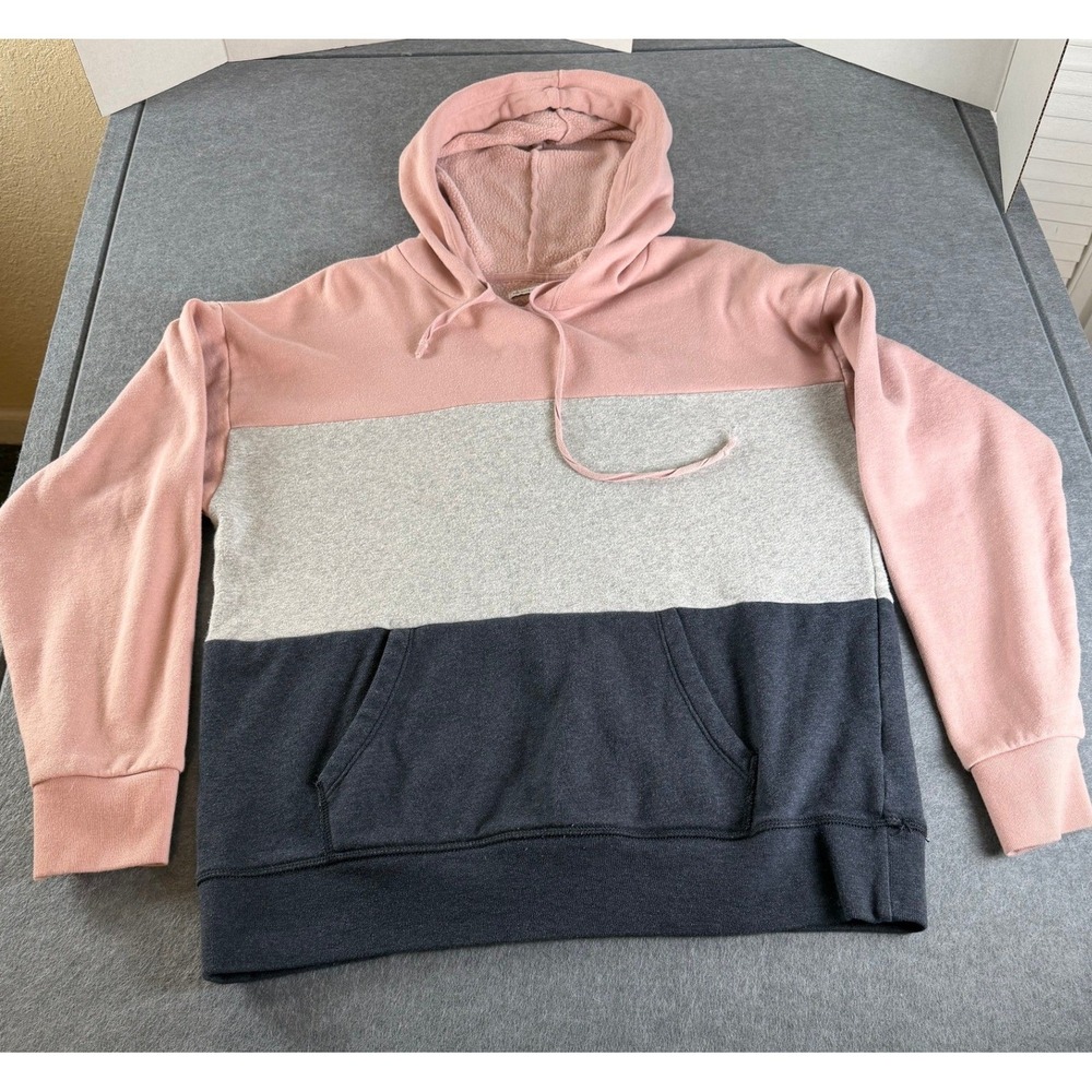 Athleisure Cozy American Eagle Hoodie Medium Colorblock Fleece Sweatshirt Casual